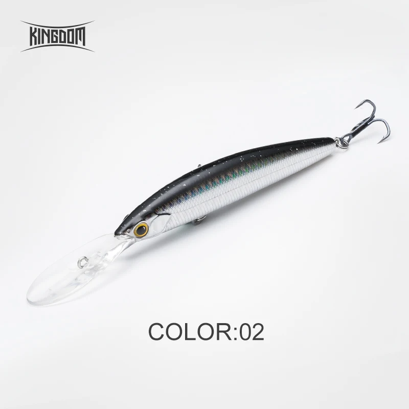 Kingdom Suspending Minnow Bait Wobblers Fishing Lure 100mm 13g/120mm 20g Jerkbait Artificial Hard Lure For Bass Pike Model 9505 - Цвет: Color 02