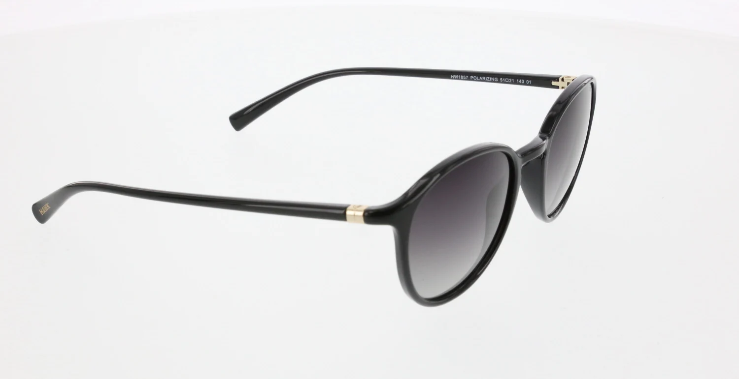 

Unisex sunglasses hw 1857 01 bone black organic aval 51-20-140 hawk