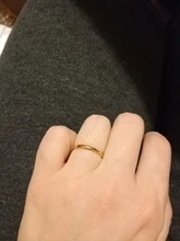 CACANA-anillos de acero inoxidable para parejas, oro rosa, antialergia, lisa, sencilla, Bisutería