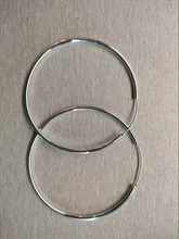 Pendientes de aro de 100% Plata de Ley 925 para mujer, aretes de aro de plata simples, Piercing