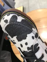 Las mujeres botas de moto Otoño de moda de invierno de Color sólido de botas Martin botas de las mujeres de alta calidad cómodo estampado de vaca botas de mujer