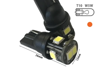 

24V Led lamp T10 W5W orange color with 6 Smd 2835 360 degree No Polarita for arrows lifetime guaranteed