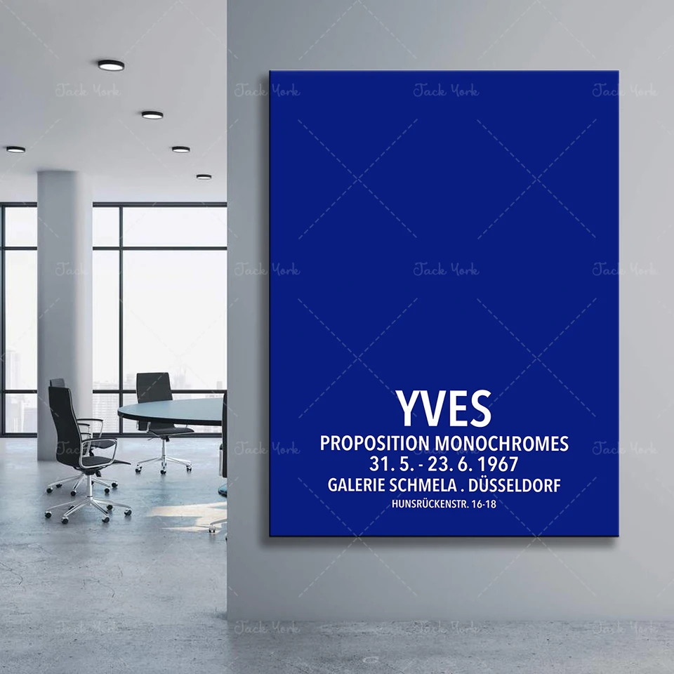 Yves Klein blue poster Pantone color of the year 2020