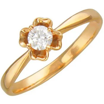 

Esthete ring with red gold diamond