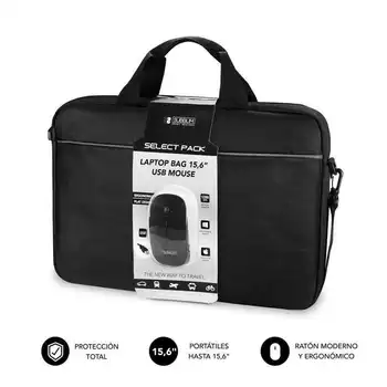 

Briefcase + usb mouse subblim select pack-fits laptops up to 15.6 '/ 39.6cm-1200dpi mouse-Padded inner-pocket