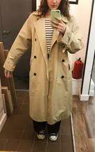 Marca del Reino Unido 2021 nueva moda Otoño/otoño Casual doble botonadura Simple clásico Trench largo con cinturón mujer Chic chaqueta