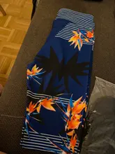 Sport Leggings Yoga-Pants Running-Trousers Workout-Tights Printing Fitness Plus-Size