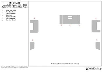 

Interior trim for Lincoln Navigator 2004-2004. Set L1026.