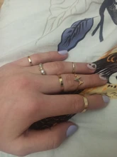 Anillo de boda con ondas y relámpago para mujer, conjunto de anillos de oro, joyería a la moda, venta al por mayor