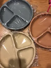 Plato de comedor de silicona seguro para bebé, vajilla de entrenamiento para niños, cuencos de alimentación sólidos con bonitos dibujos animados