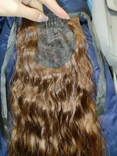 TALANG-coleta de pelo rizado largo de 22 pulgadas, resistente al calor, cola de pelo sintético con cordón, extensiones de cabello