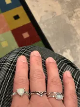 Tocona 9 unids/set Bohemia hoja corazón gota de agua de piedra lunar anillo joyería estilo bohemio Vintage Woemn anillo bisutería boda 9485