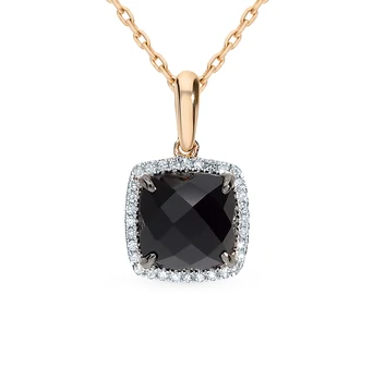 

Gold pendant with onyx and diamonds sunlight sample 585