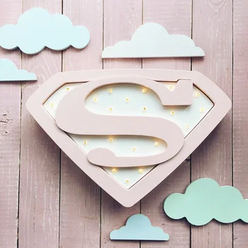 

Children's night light Superman, pink