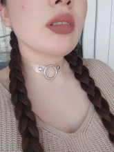 Collar gótico Punk Rock de estilo Harajuku, Gargantilla de cuero PU con corazón y punta redonda, accesorios para el cuerpo