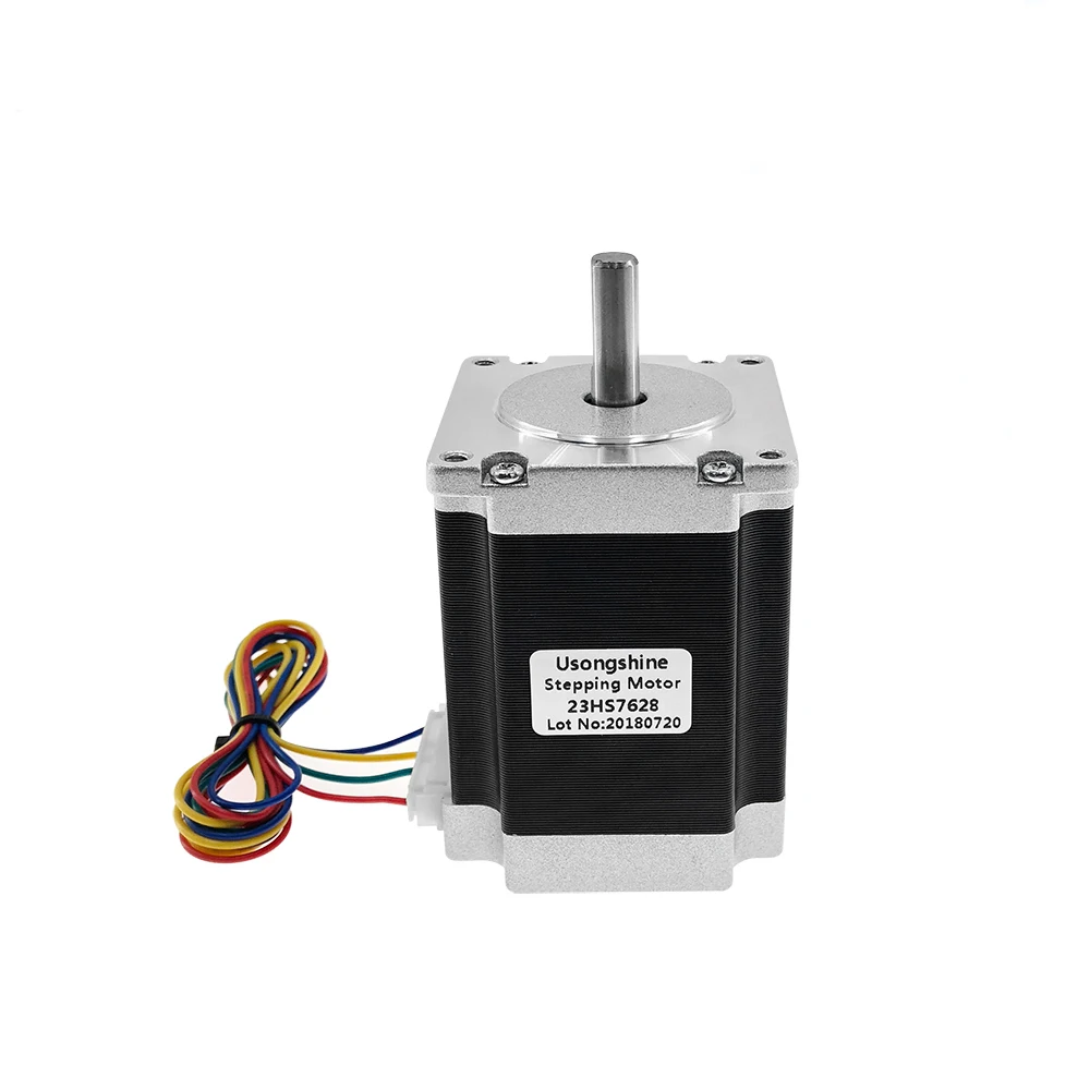 Шаговый двигатель Nema23 23HS7628 23HS8430 4-Lead 270oz-in 76 мм 2.8A биполярный DM542 CE ISO ROHS CNC
