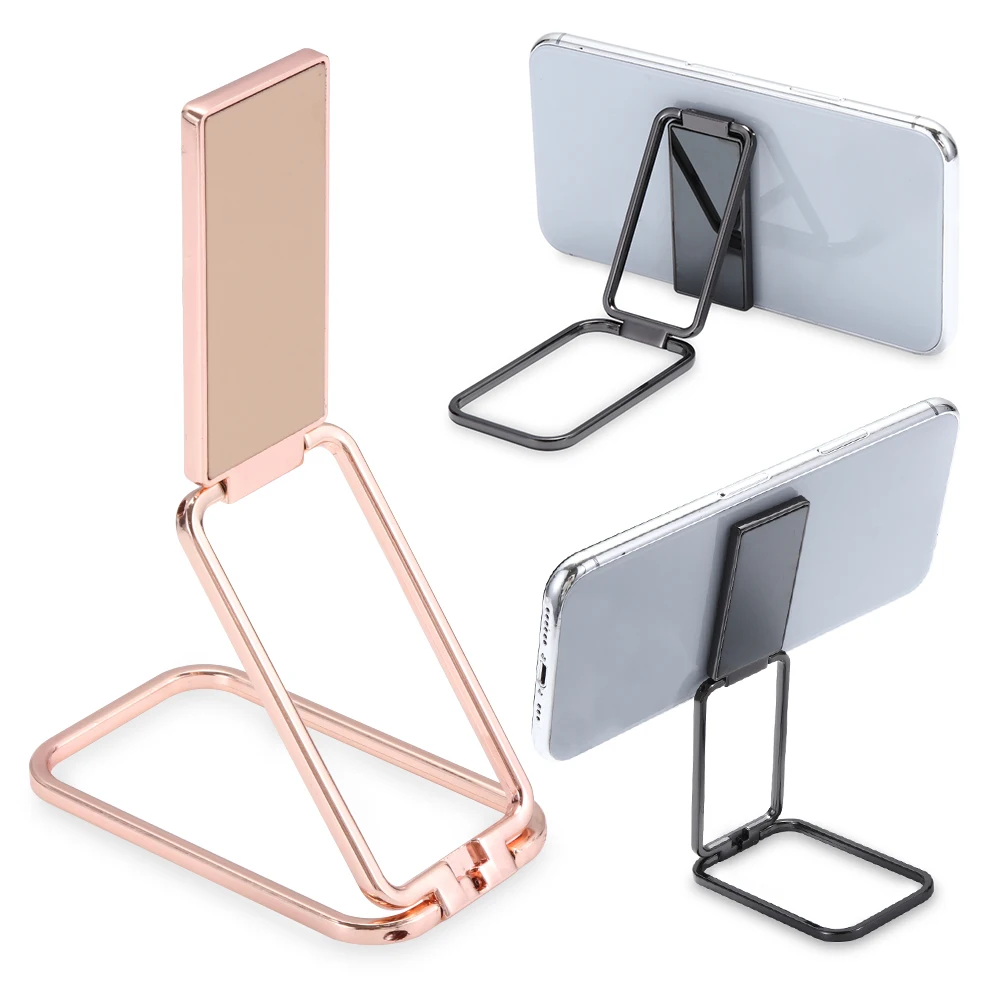 360 Rotation Foldable Mobile Phone Stand Back Ultra Thin Phone Ring Holder Multi Angle Portable For Desk Metal Finger Kickstand mobile phone stand for desk Holders & Stands