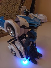 Robot de transformación en coche de radiocontrol para niños, Juguete de robot transformable en vehículo de control remoto, regalo para niños