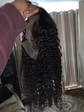 Peluca rizada brasileña de ondas profundas 13x4, pelucas de cabello humano con encaje frontal, prearrancada, sin pegamento, Remy, 4x4, cierre de encaje, 8-26 pulgadas, 150%