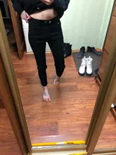 Pantalones vaqueros de talla grande para mujer, vaqueros negros, pantalones elásticos femeninos, ajustados