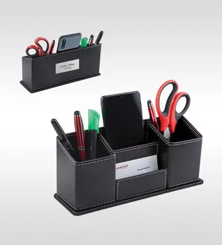 

Personalized 963 Black Faux Leather Table Set