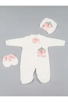 

Pink Queen Crowned Baby Girl 3 PCs Rompers