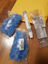 Pluma de lanceta Lancing para diabéticos, dispositivo para recoger sangre, 5 niveles de profundidad ajustables, bolígrafo de prueba de glucosa con 50/100 agujas