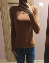 Women Sweater Pullovers Knitted Turtleneck Long-Sleeve Elasticity Streetwear-Top Multicolor