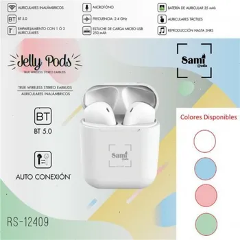 

EARPHONE TWS BLUETOOTH IN-EAR I COMPATIBLE WITH IOS/ANDROID WHITE SAMI