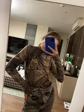 Vintage Top Blouse Turtleneck Long-Sleeve Bodycon Renaissance-Print CHEERART Spandex