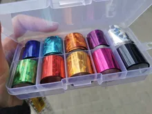 CHNRMJL-Lámina de transferencia de manicura holográfica, pegatinas adhesivas en envoltorios de papel AB, estrellado, accesorios de decoración de uñas