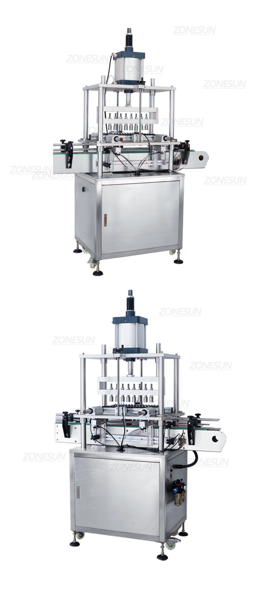 ZONESUN ZS-YG10 Automatic 8 Heads Perfume Bottle Capping Machine With Conveyor