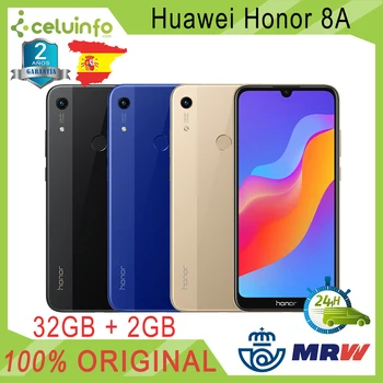 Перейти на Алиэкспресс и купить Huawei Honor 8A 32G + 2G RAM с отпечатком пальца ID 6,09 дюймЗолотой синий черный отправлено 2 года официальная гарантия отправлено из Испании