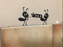 Wall-Sticker Poster Mural Ants Windows-Decoration Glass Rooms Black Children's Cartoon