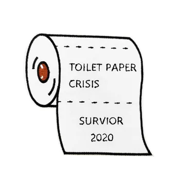 

4'' Toilet Paper Crisis SUPVIOR 2020 Embroidered Iron on sew on Patch …