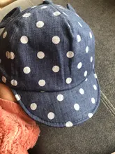 Sombrero de sol con orejas para niños, gorra de béisbol con estampado de lunares para bebé, niño y niña, gorra de béisbol con orejas para fotografía de carretera, primavera y verano