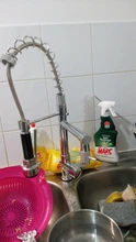 Kitchen Faucet Pull-Out Chrome-Spring Mixer Dual-Spout Single-Handle 360-Rotation Side-Sprayer