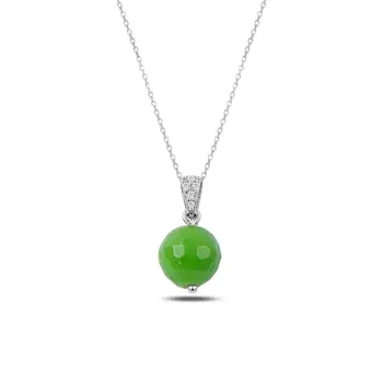 

Angemiel 925 Silver Dangle Ball Necklace