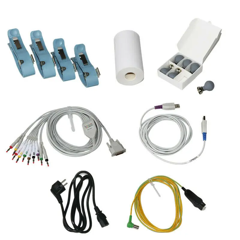 CONTEC E3 ECG Machine 4.3&lsquo;&rsquo; Colorful HD Display Screen 3 Channel 12 Leads Machine Accurate Measurement Auto-analysis Function