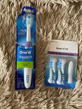 Cepillo de dientes eléctrico de acción cruzada Oral B, cepillo de dientes de rotación de 7200 tiempos/Min, cepillo de dientes de limpieza Dual con batería
