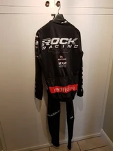Team Rock Racing-maillot de ciclismo para hombre, conjunto de babero 9D, ropa para bicicleta de montaña, chaqueta térmica de lana larga, 2021