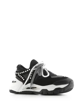 

ILVi-Handmade Genuine Leather Loki Women's Sneaker Black Leather-Black Suede-Black Stretch 2020 Women Shoes Spring summer