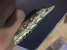 Anillo de doble dedo con armadura de nudillo para hombre, 1 unidad, Punk, gótico, Punk, Color plateado, anillos tipo fantasma