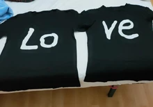 Camiseta de manga corta de algodón para parejas, ropa con corazón impreso para parejas, camiseta informal de Navidad, Top holgado de marca