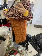 Gabardina larga con volantes en cascada de manga larga para mujer, abrigo de calle con encaje de retales con cremallera, abertura grande, tallas s-3xl, Invierno 5072