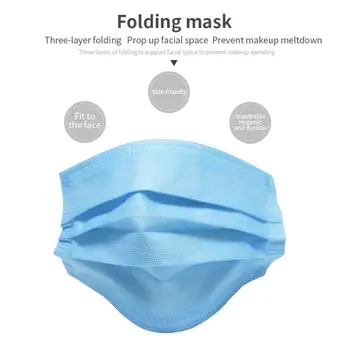 

10/50 Pcs Disposable Mask 3 Layers of Protection Non Woven Fabric Elastic ear-loops Adults Anti-Dust Bacterial Mouth Masks
