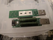 Mini resistencia de carga de descarga USB, 2A/1A con interruptor 1A, led verde, 2A, led rojo