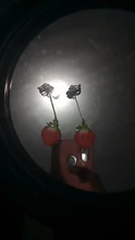 Pendientes con Clip para mujer, aretes largos de fruta, fresa, sandía, sin orificio de oreja, joyería de fiesta sin Piercing