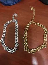 Collar cubano Punk Miami, cadena gruesa de aluminio, Color dorado, joyería para mujer 2020