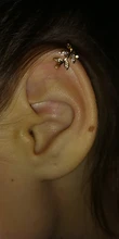 Pendientes de cartílago falso para mujer, aretes pequeños, sin piercing, Color dorado